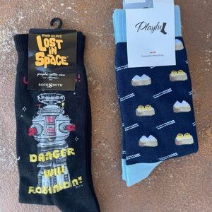 NWT Men’s graphic printed sock bundle sz 8-12
